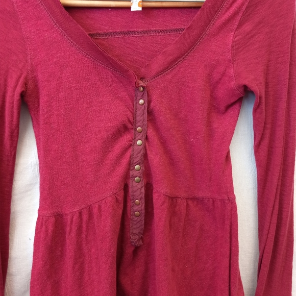 Free People pink long sleeved top, size extra small - Picture 3 of 5